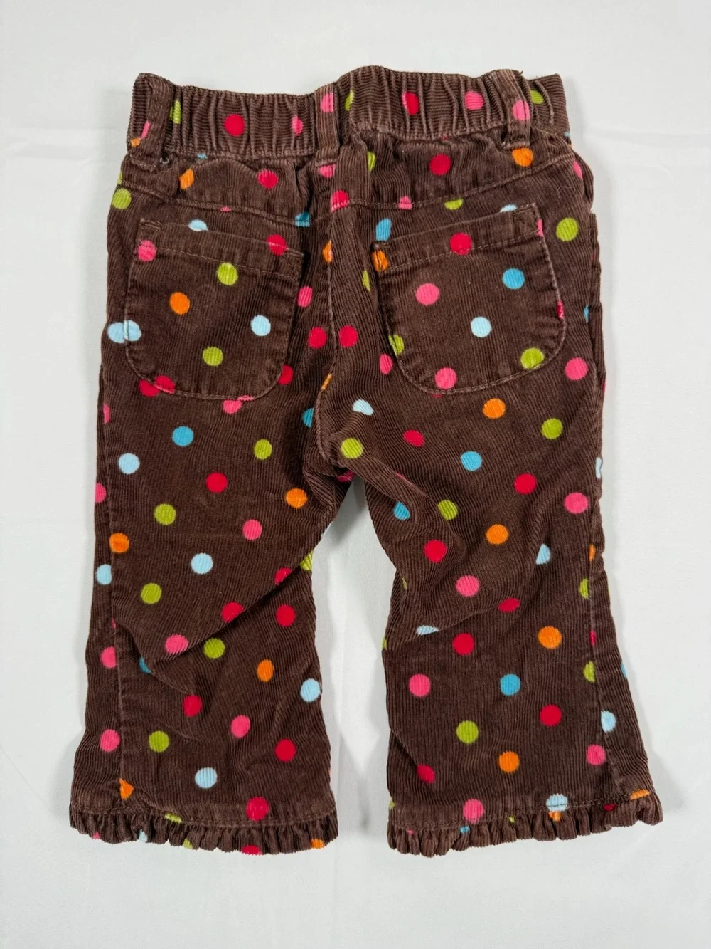 GYMBOREE Winter Polka Dot Girls Corduroy Pants Size 6-12M Bootcut Cottage 2012